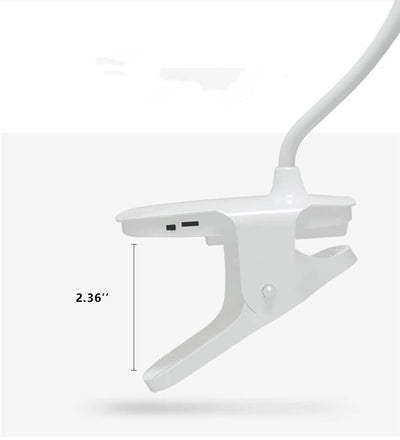 Lámpara de escritorio con clip LED simple recargable protección ocular luz nocturna 
