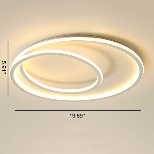 Nordic Minimalist Double Circle LED Flush Mount Ceiling Light