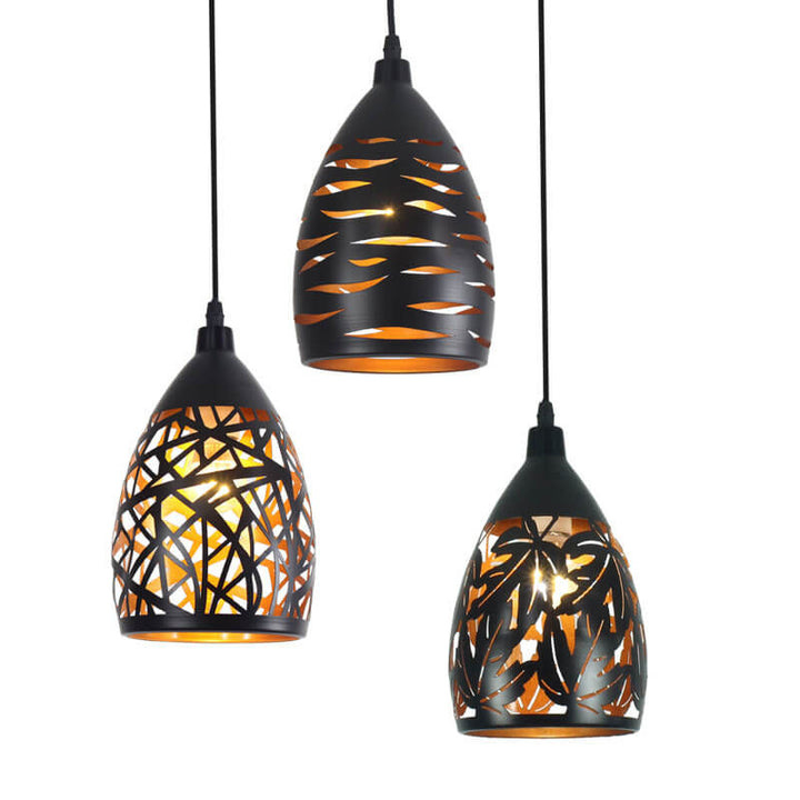 Retro Industrial Hollow Iron Bell 1-Light Pendelleuchte 