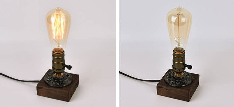 Vintage Industrial Iron Bulb 1-Light Table Lamp