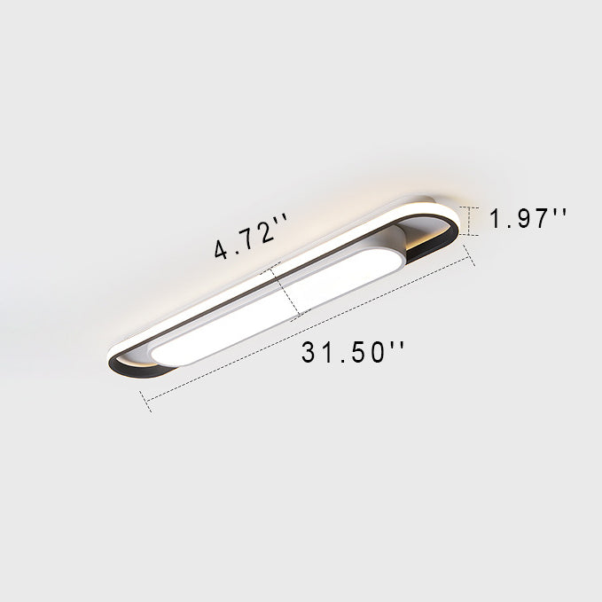 Nordic Minimalist Long Bar Ring LED Deckeneinbau-Deckenleuchte 