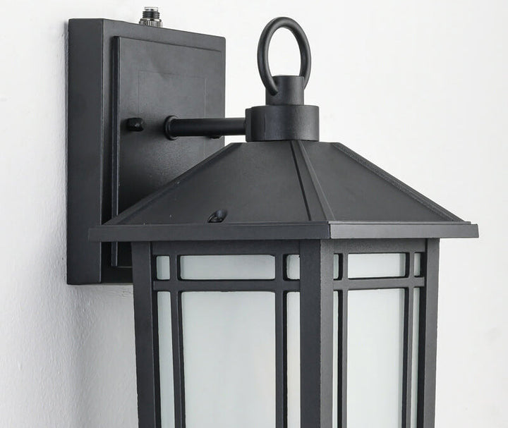 Lámpara de Aplique de Pared Impermeable para Exteriores de 1 Luz con Farol Cuadrado Simple 