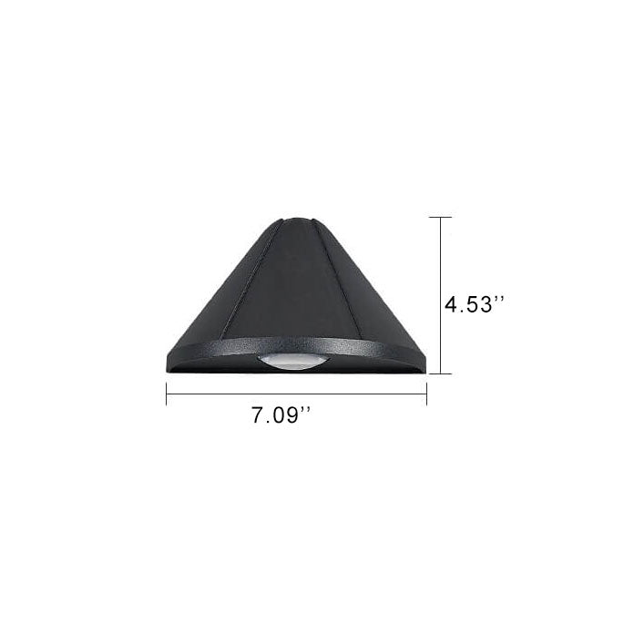 Simple Cone Outdoor Indoor Waterproof LED Door Plate Wall Sconce Lamp