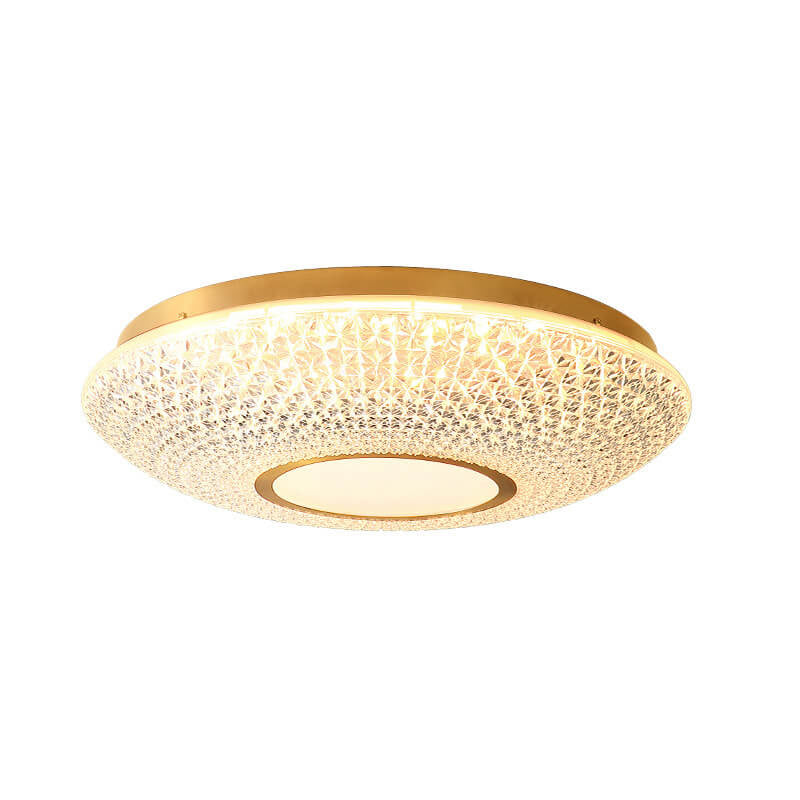 Luz de techo empotrada LED de latón en forma de cuenco redondo de lujo moderno 