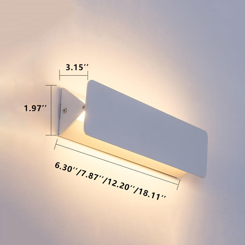 Simple Rectangular Aluminum 1-Light LED Wall Sconce Lamp