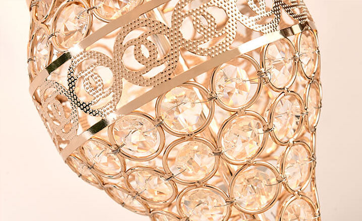 Lámpara de Mesa de 1 Luz con Pantalla en Forma de Cúpula de Cristal de Lujo Moderno 