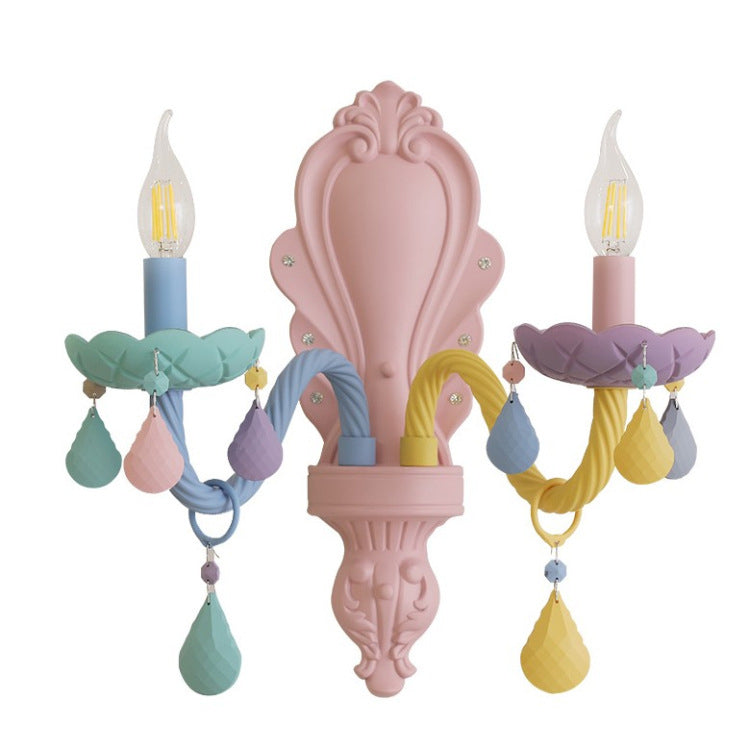 Creative Macaron Candelabra Applique murale à 2 lumières 