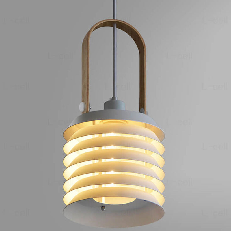 Minimalist Japanese Portable Lantern Design 1-Light Pendant Light