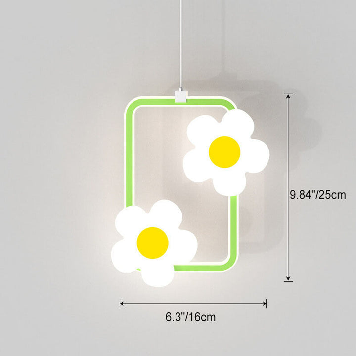 Moderne Einfachheit Runde Rechteckige Blumen Eisen Acryl LED Pendelleuchte Für Schlafzimmer 