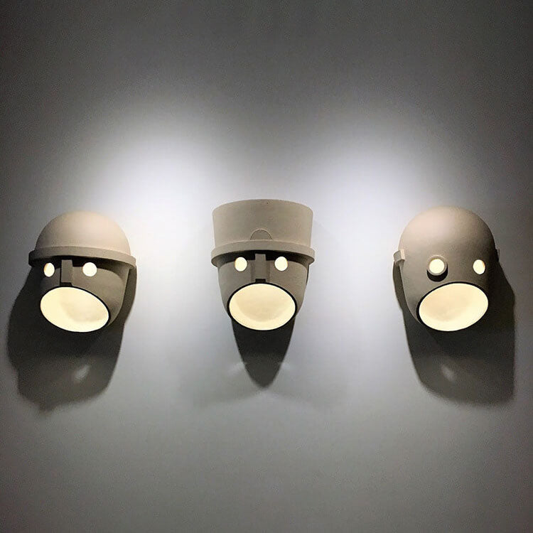 Kreative Harz-Emoji-Maske 1-Licht LED Wandleuchte 