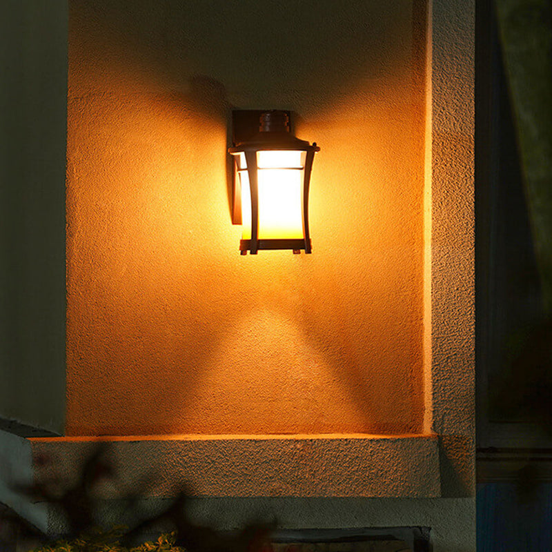 European Industrial Wrought Iron Outdoor Waterproof 1-Light Wall Sconce Lamp