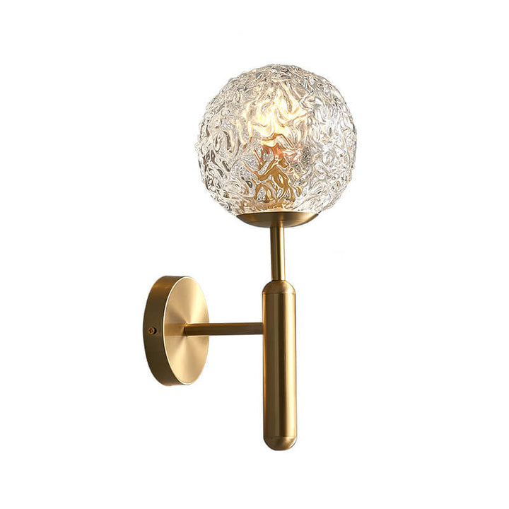 Lámpara de Aplique de Pared de 1 Luz con Globo de Cristal de Copo de Nieve Moderno 