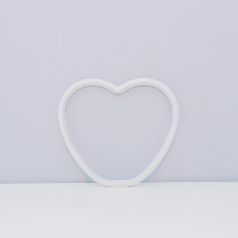 Creative Aluminum Heart Shape LED Night Light Table Lamp