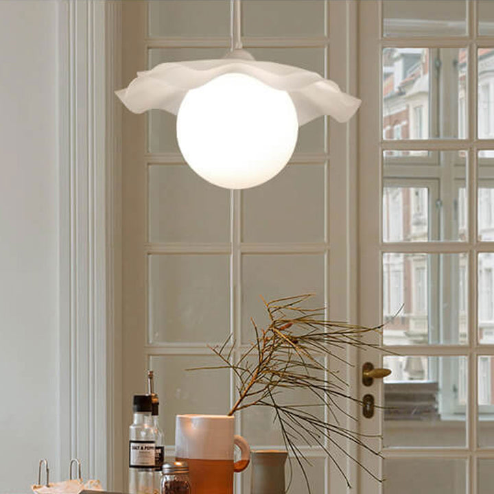 Lámpara colgante nórdica simple con forma de flor acrílica de 1 luz 