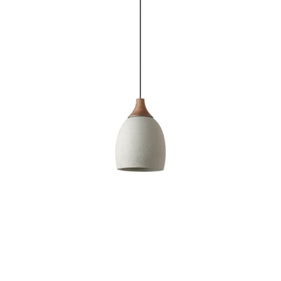 Suspension Luminaire Minimaliste en Dôme de Ciment à 1 Lumière 