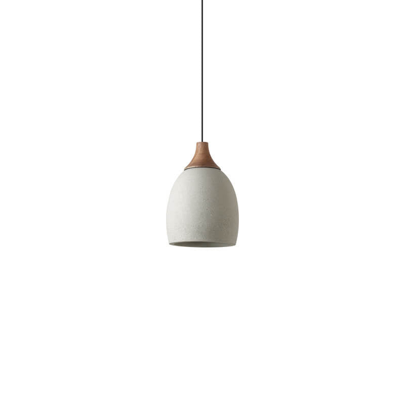 Suspension Luminaire Minimaliste en Dôme de Ciment à 1 Lumière 