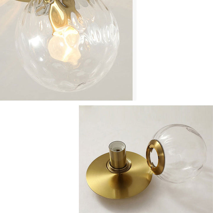Nordisches Wasserglas Orb 1-Licht Semi-Flush Mount Deckenleuchte 
