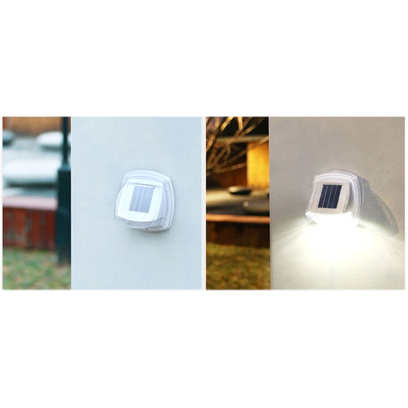 Aplique de pared con lámpara LED triangular impermeable solar para exteriores 