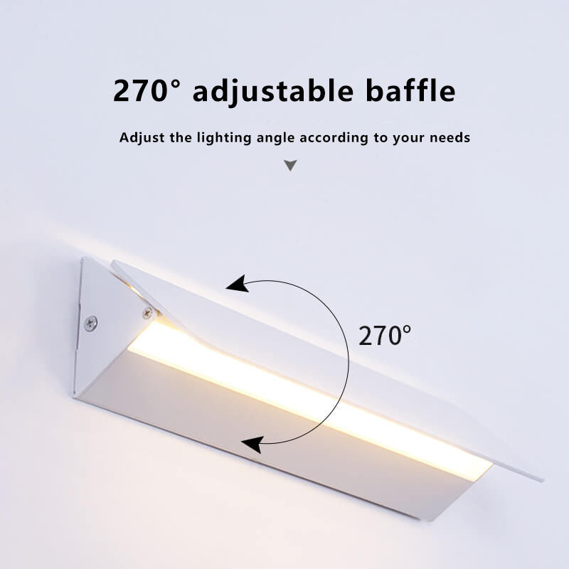 Simple Rectangular Aluminum 1-Light LED Wall Sconce Lamp