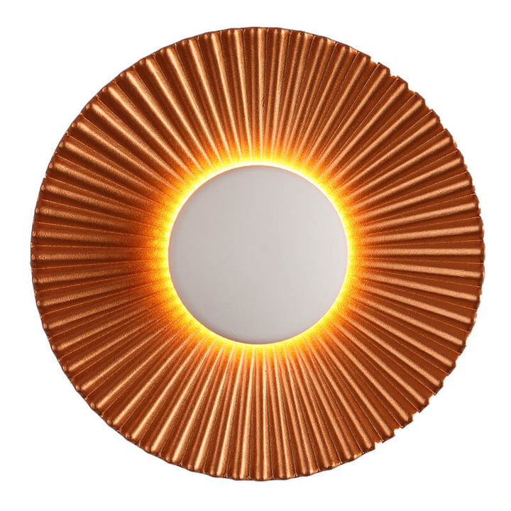 Applique murale moderne à 1 lumière LED en aluminium à textures rondes 