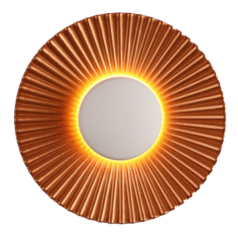 Modern Round Shell Textures Aluminum 1-Light LED Wall Sconce Lamp