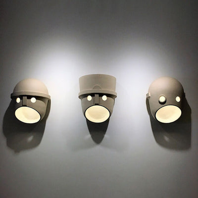 Creative Resin Emoji Mask 1-Light LED Wall Sconce Lamp