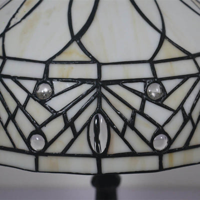 Lámpara de Mesa de 1 Luz con Vidrio de Piedras Preciosas Barroco Tiffany 