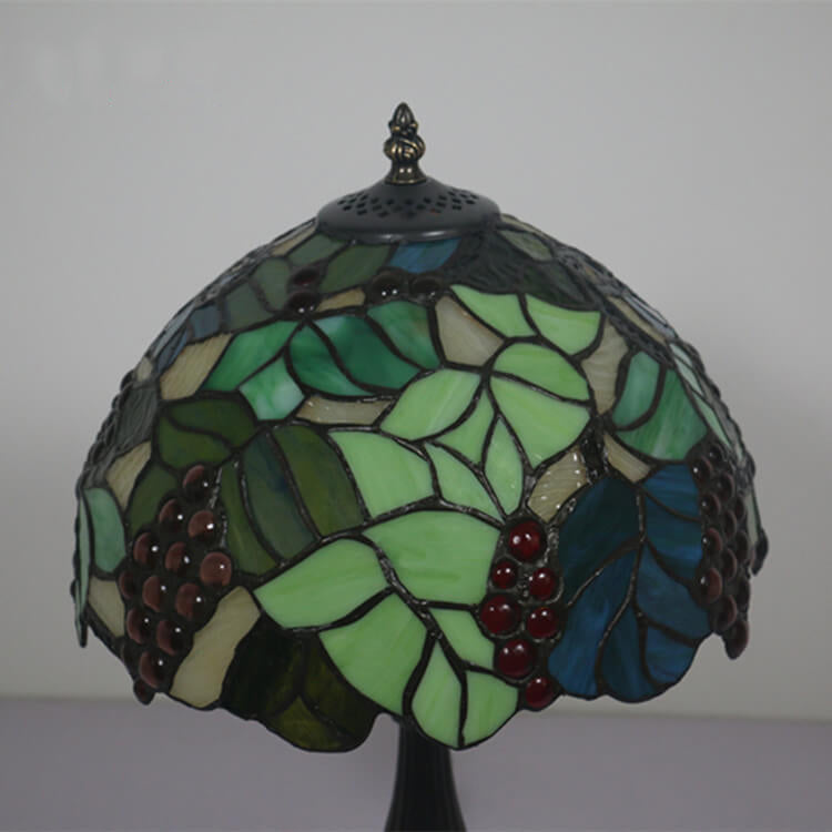 Tiffany Rustic Fruit Stained Glass 1-Light Table Lamp