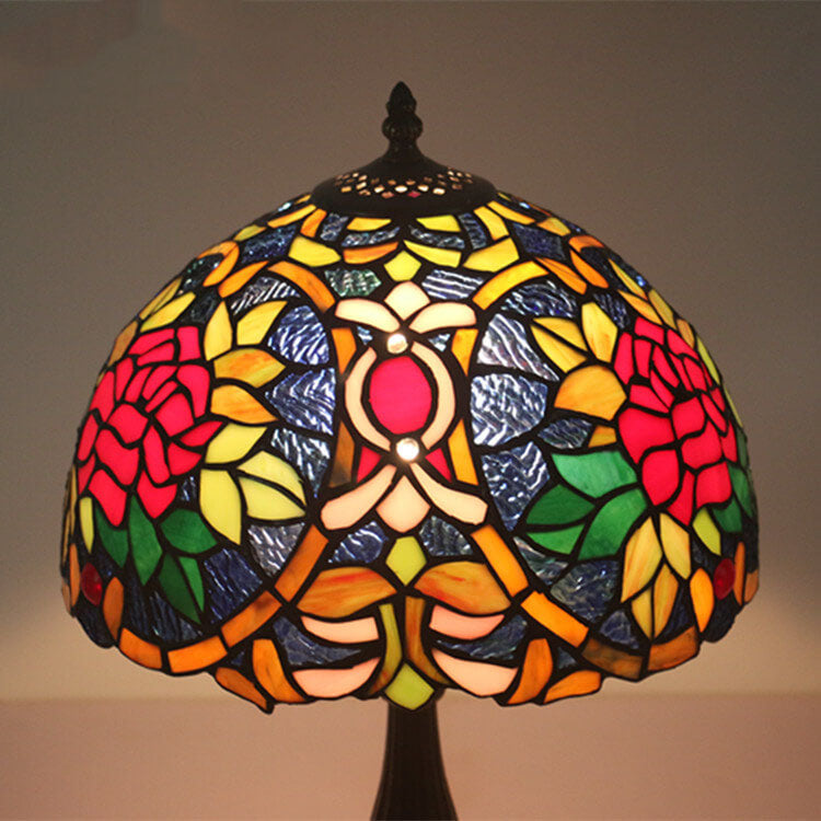 Tiffany European Blooming Flower Tischlampe mit 1 Leuchte 