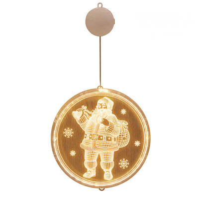 Weihnachts-LED-Acryl-Dekoration rundes Saugnapf-Licht 
