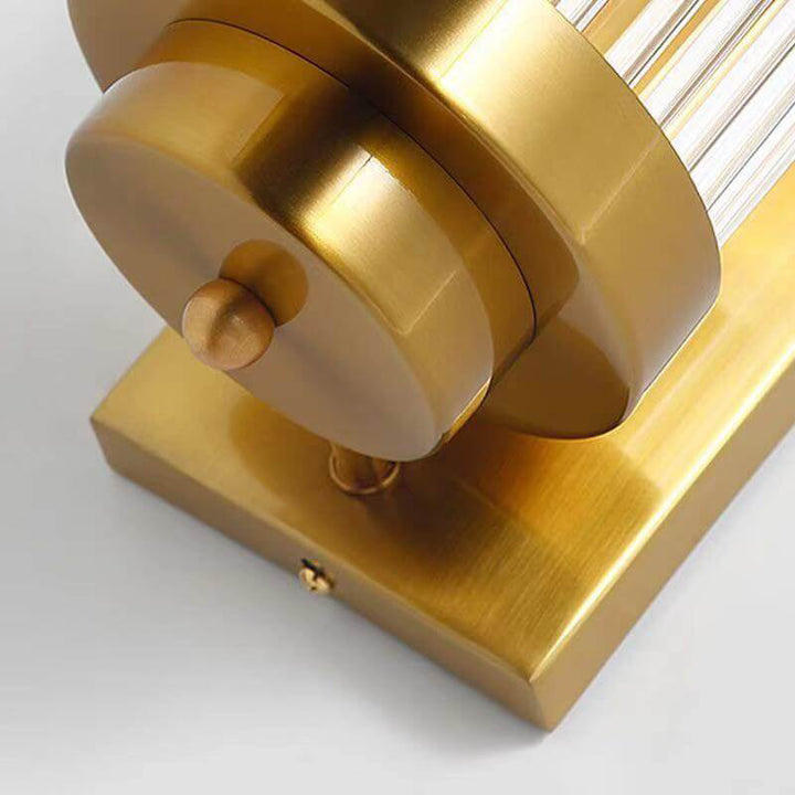 Lámpara Aplique de Pared de Lujo Moderno Cilindro de Cristal Rotación de 2 Luces 