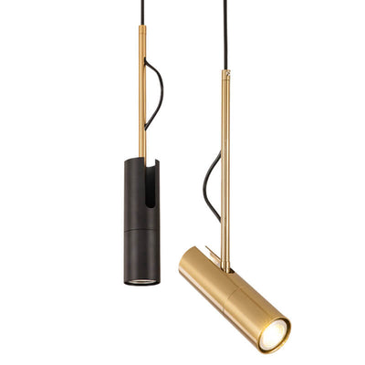 Modern Minimalist Gold 1-Light LED Spotlight Pendant Light