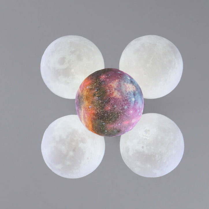 Nordic 3D Moon Planet 5/13 Light Chandelier