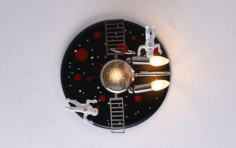 Creative Spaceman Satellite 3 Light Flush Mount Ceiling Light
