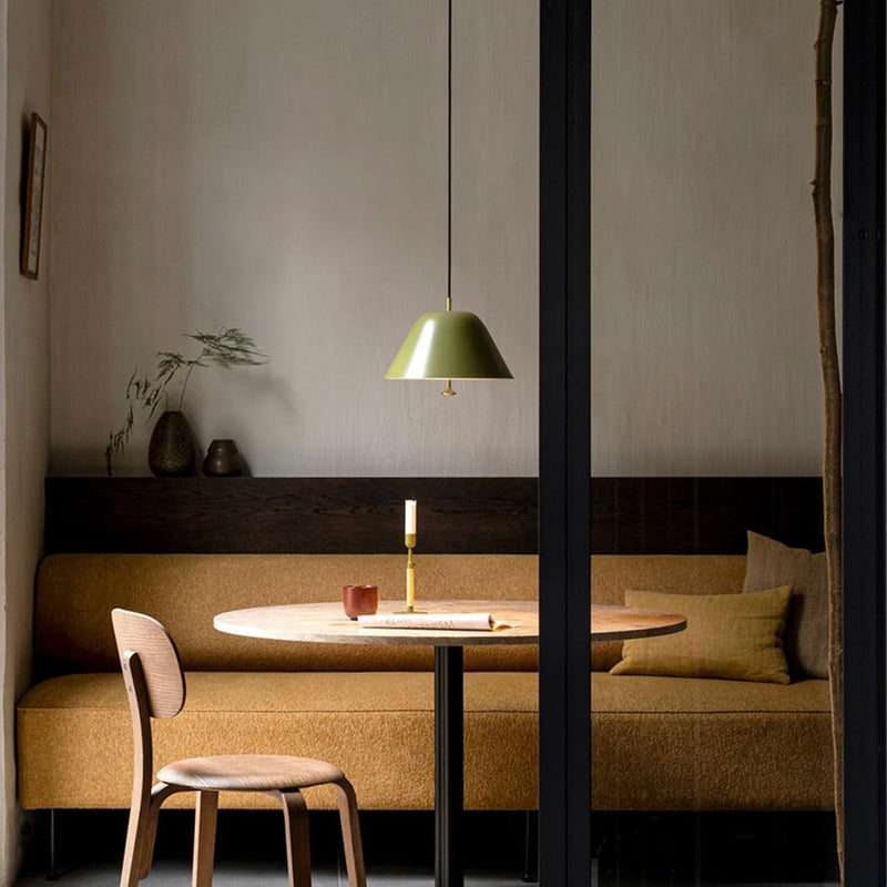 Danish Minimalist Cone Iron Acrylic 1-Light Pendant Light
