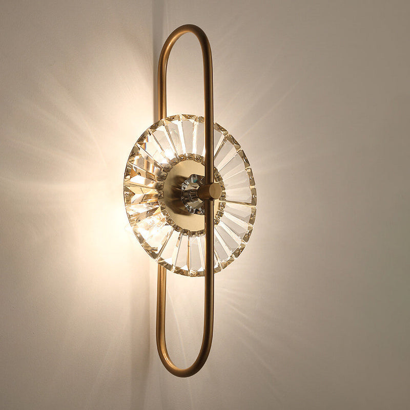 مصباح حائط LED بتصميم إبداعي من الكريستال الفاخر 