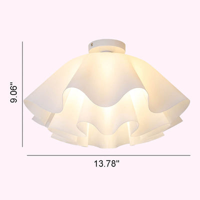 Modern Acrylic Scandinavian Style Petal 1-Light Flush Mount Light