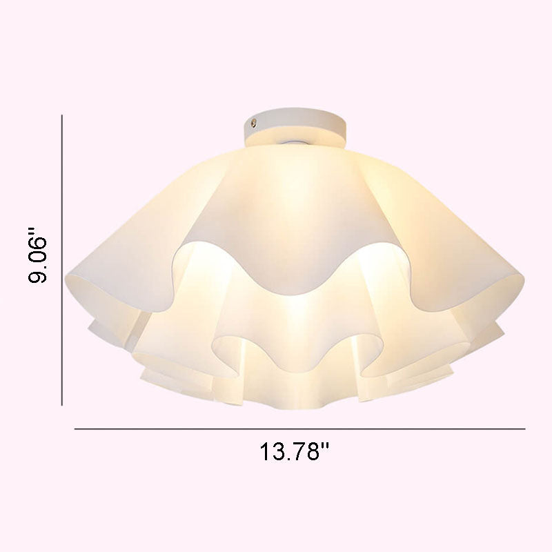 Modern Acrylic Scandinavian Style Petal 1-Light Flush Mount Light