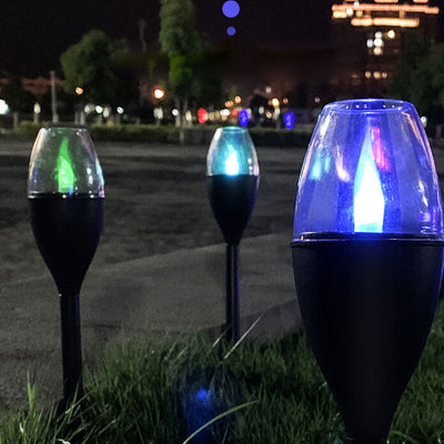 Solar Candle Wine Glasses Outdoor Patio Lawn LED Lights Landscape Light