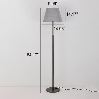 Nordic Simplicity Drum Cone Shade Linear 1-Light Standing Floor Lamp