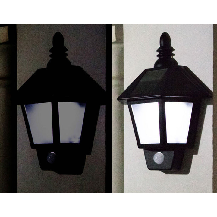Solar Raumtyp Halbwandleuchte Menschlicher Smart-Sensor Licht Schwarze LED-Wandleuchte 