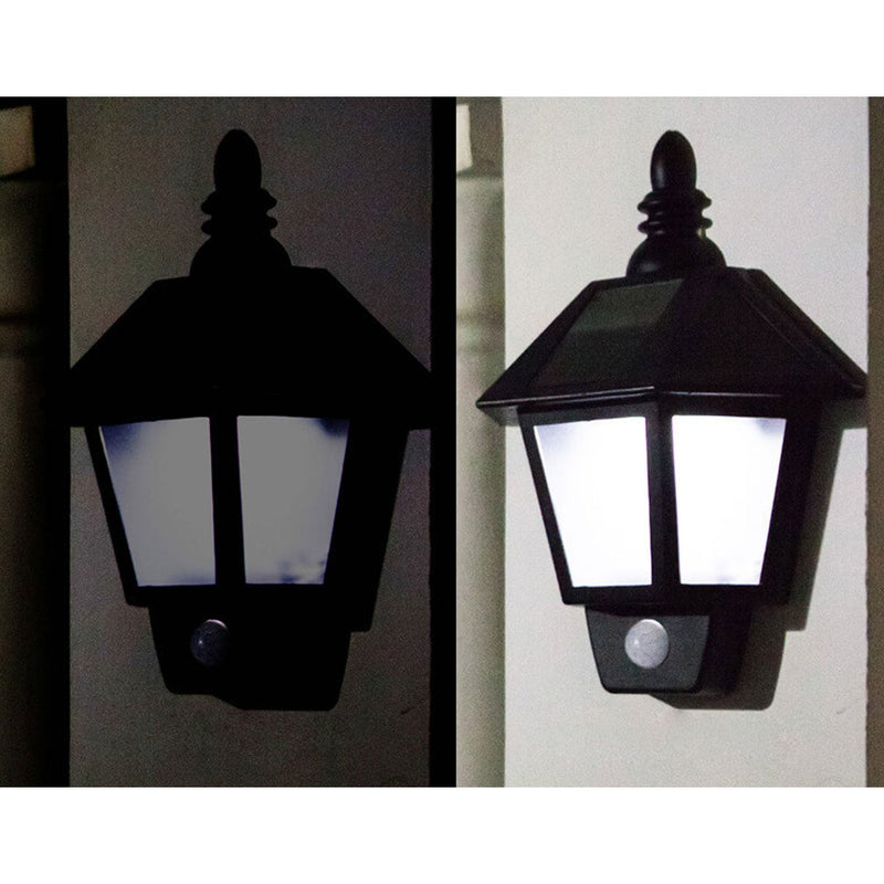 Solar Raumtyp Halbwandleuchte Menschlicher Smart-Sensor Licht Schwarze LED-Wandleuchte 
