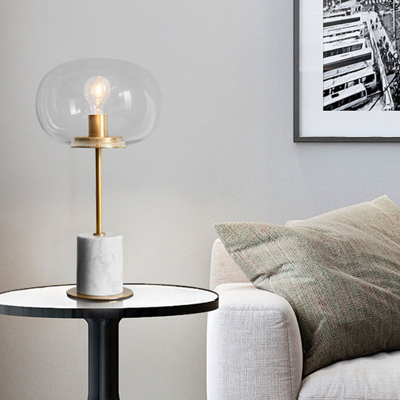 Lampe de table à 1 lumière en boule de verre minimaliste créative nordique 