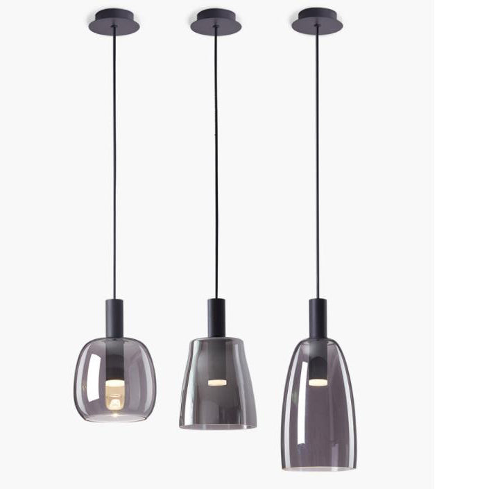 Minimalist Clear Glass Bell 1-Light LED Pendant Light