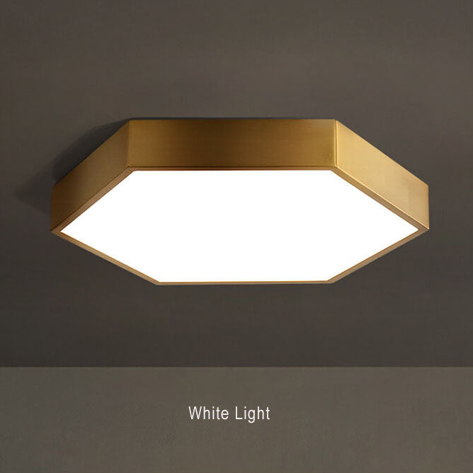 إضاءة LED بسيطة سداسية الشكل بمصباح واحد مثبت على السقف 