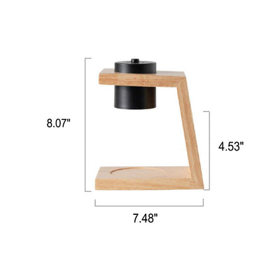 Modern Solid Wood Simple Lamp Head Adjustable LED Melting Wax Table Lamp