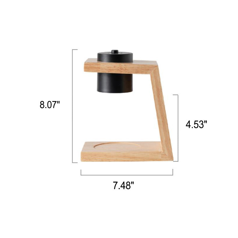 Moderner einfacher Lampenkopf aus massivem Holz, verstellbare LED-Tischlampe mit schmelzendem Wachs 