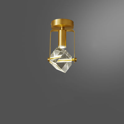 Industrielle Deckenleuchte mit All-Kupfer Blasenkristallkugel Design und LED 