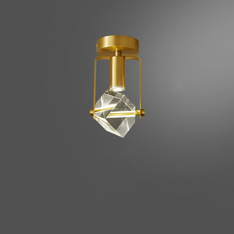 Industrielle Deckenleuchte mit All-Kupfer Blasenkristallkugel Design und LED 