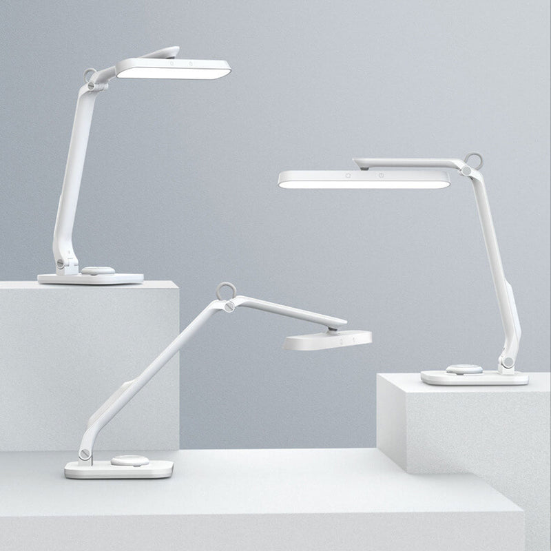 Einfache weiße aufladende faltbare LED-Schreibtischlampe mit Augenschutz 